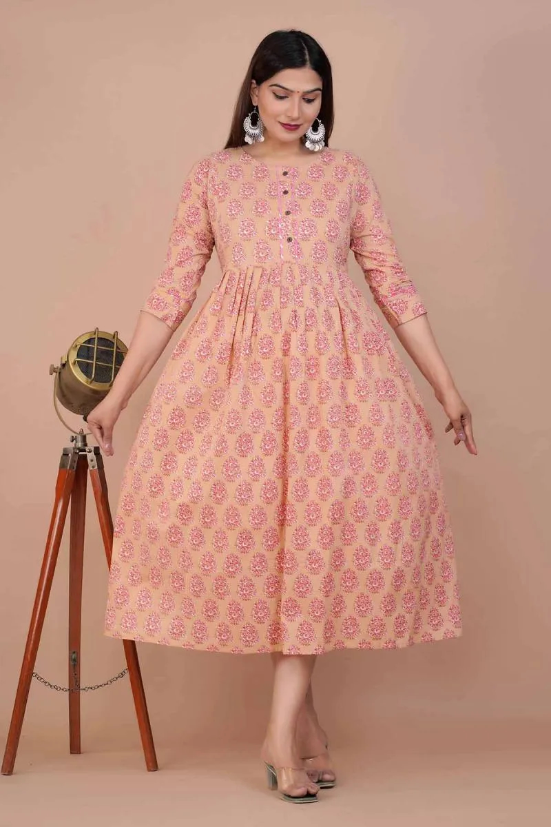 Cotton Printed Maternity Kurti for Women