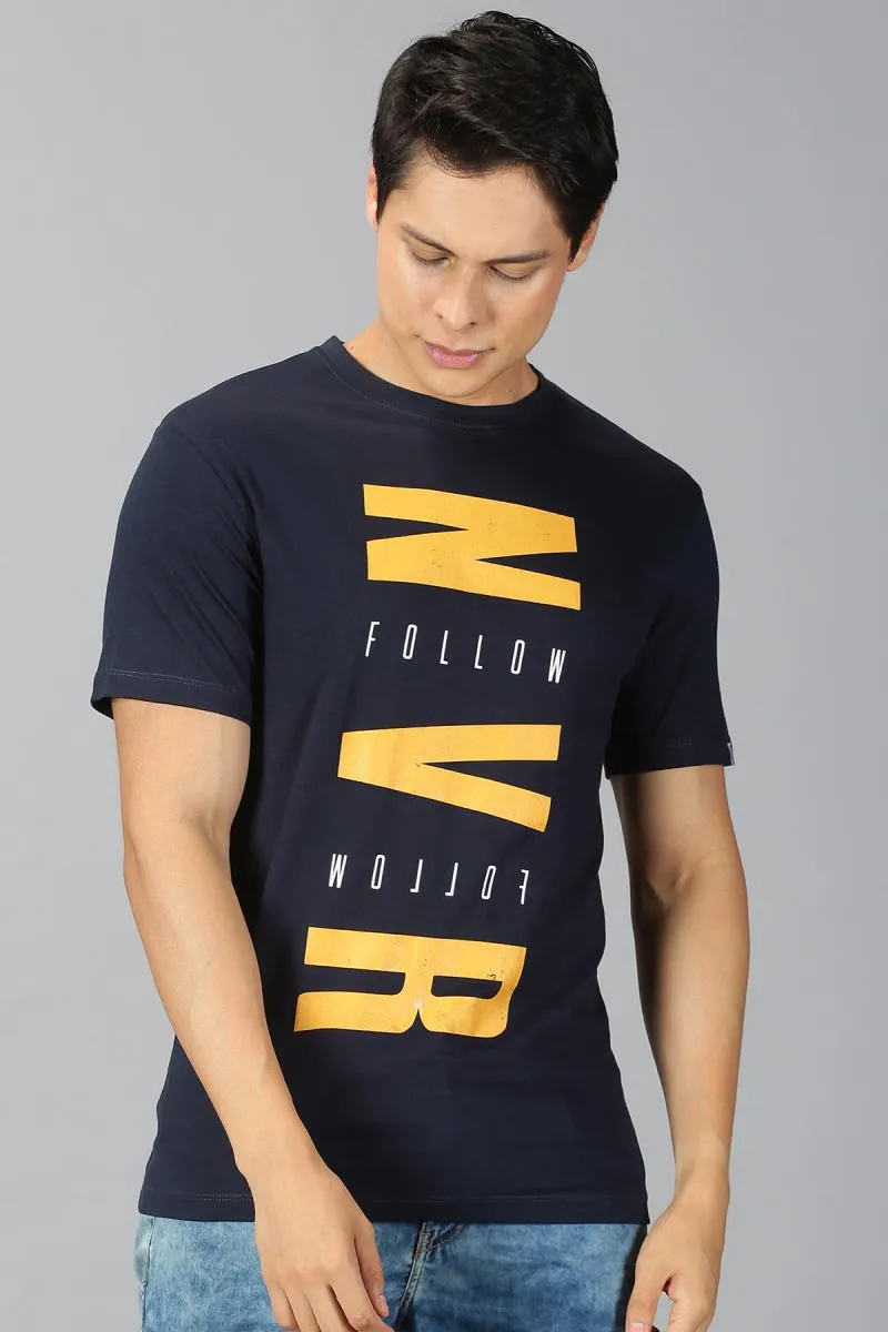 Typographic Print T-shirt for Men