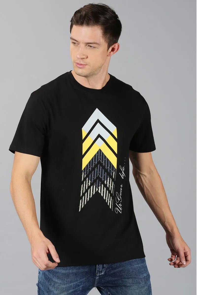 Cotton Graphic Print T-shirt for Men