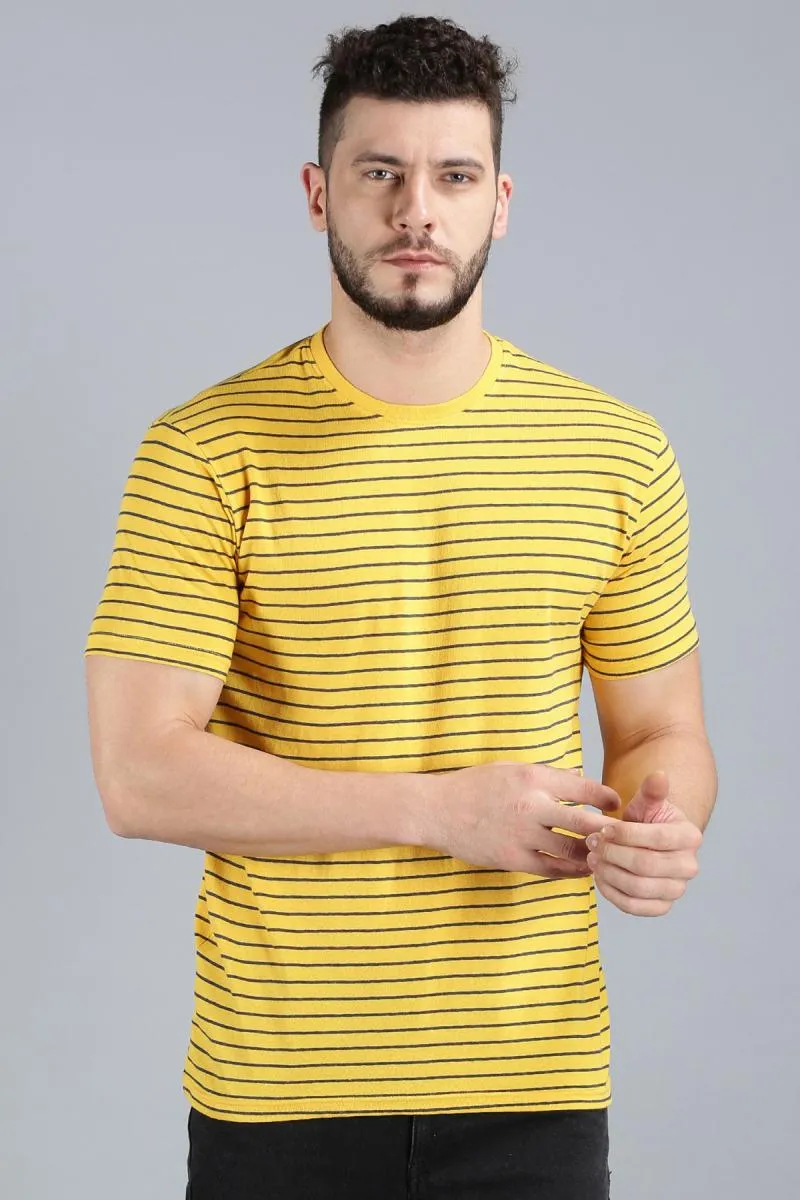 Men's Cotton Striped T-shirt