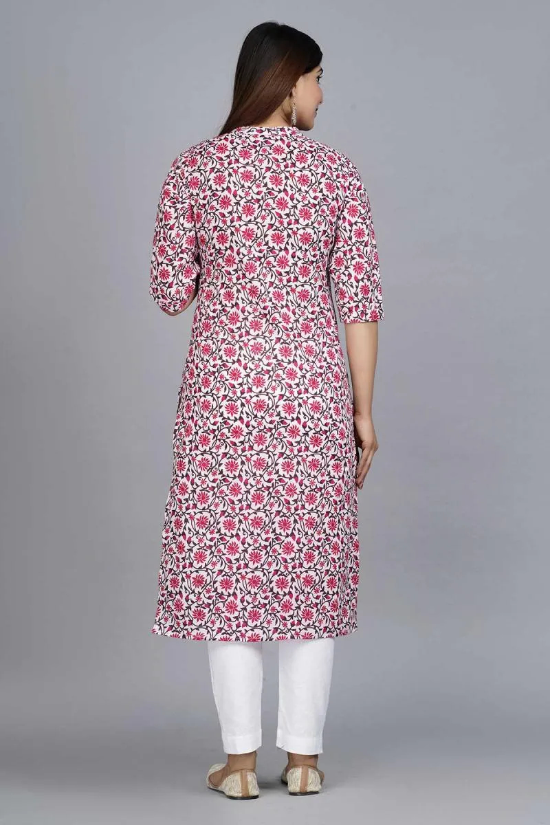 Cotton Floral Printed kurti for Women