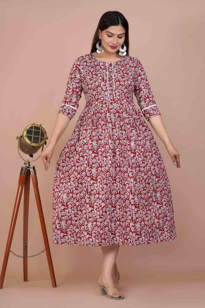 Cotton Printed Maternity Kurti for Women