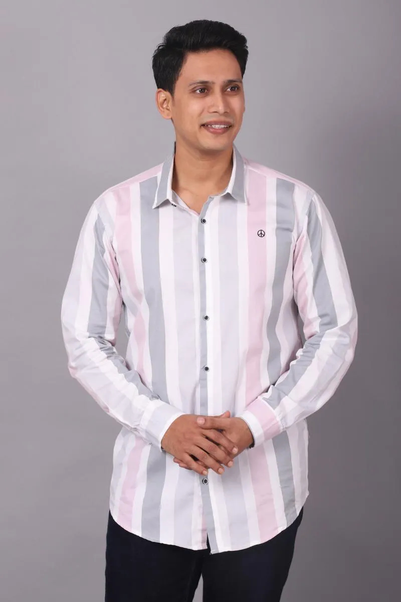 Cotton Striped Casual Shirt for Men