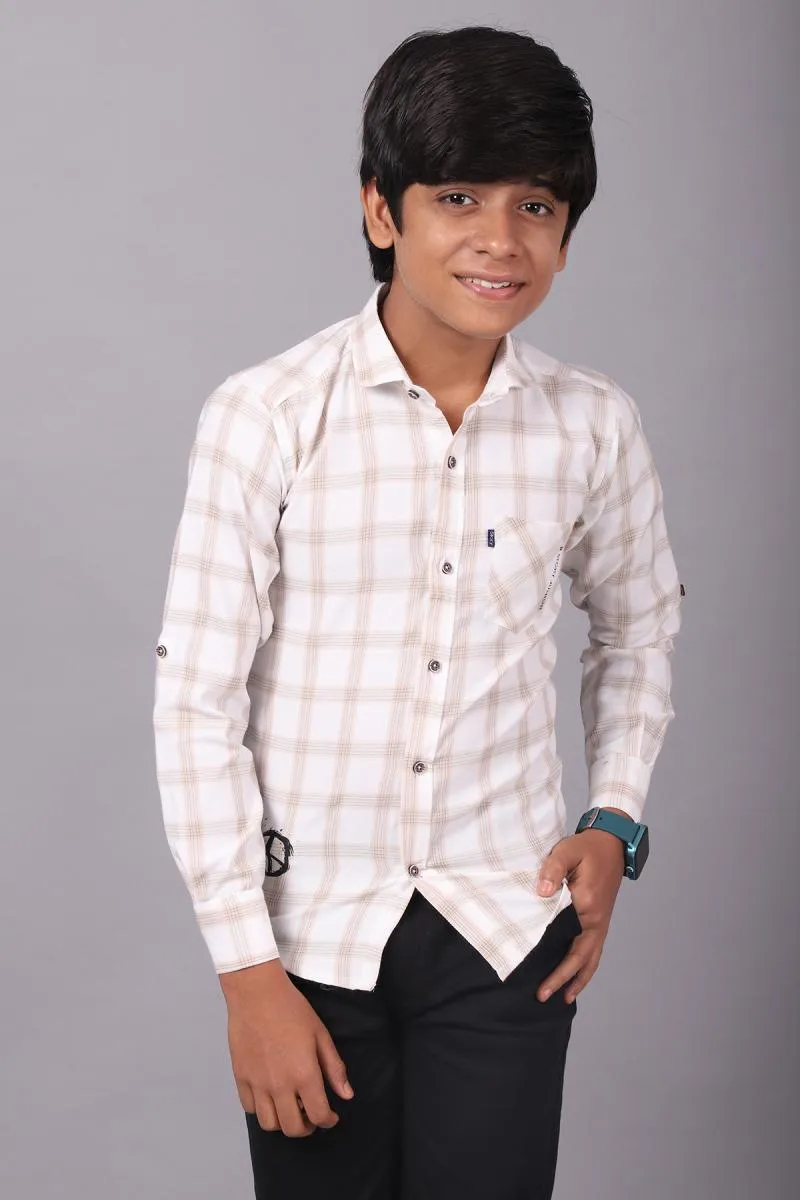 Cotton Checkered Shirt for Boy