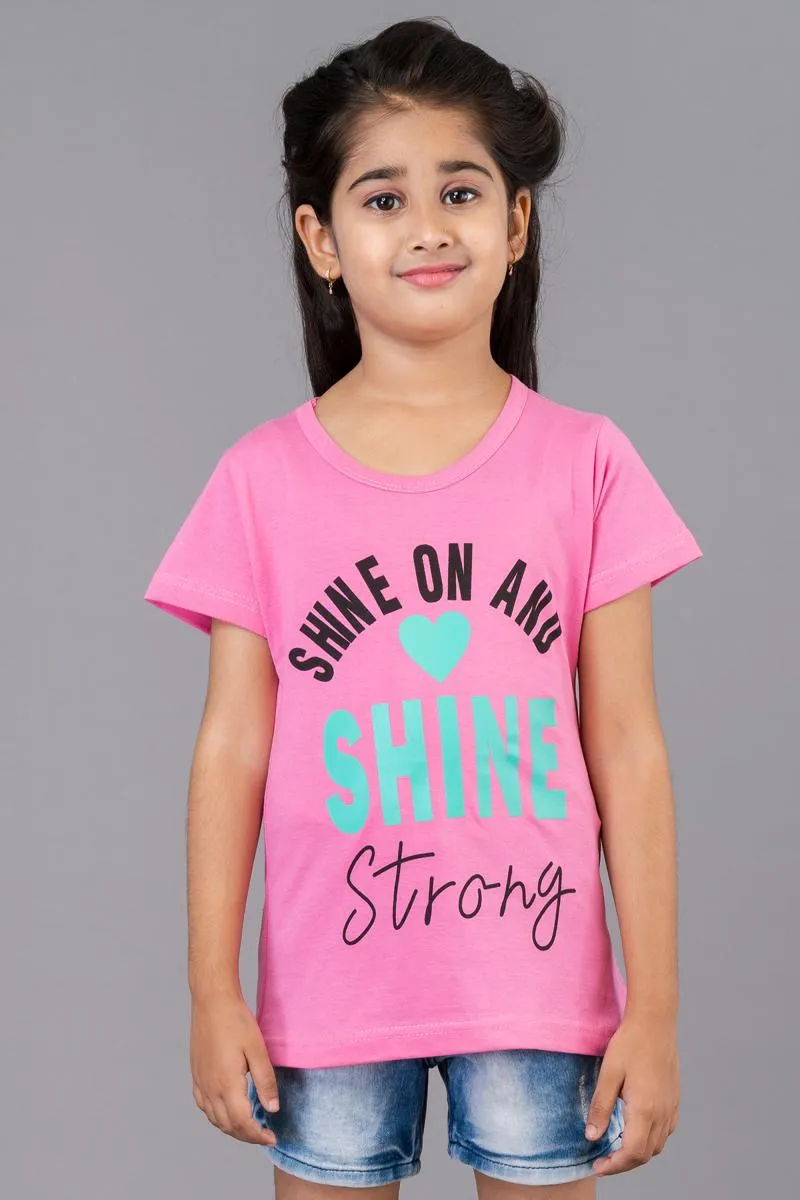 Girl's Cotton Printed Top (3 - 9 Yrs)