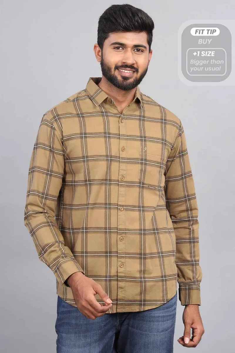Cotton Checkered Shirt for Men