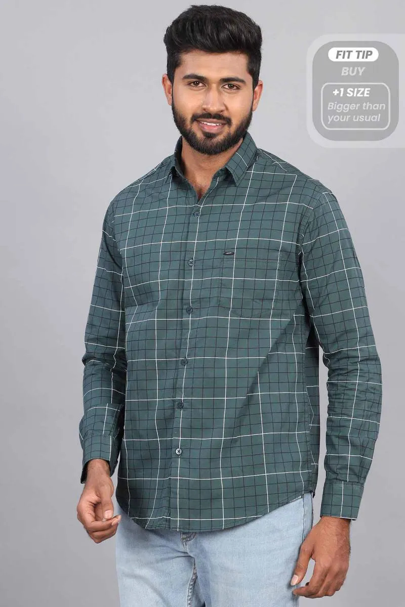 Cotton Checkered Shirt for Men