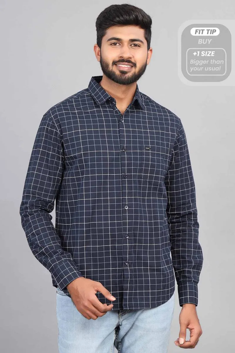 Men's Cotton Checkered Shirt