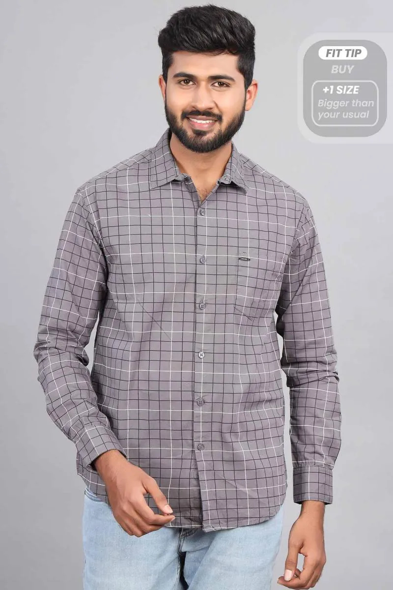 Men's Cotton Checkered Casual Shirt  