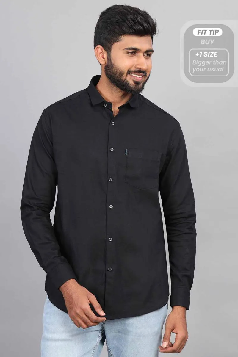  Cotton Solid Slim Fit Shirt for Men