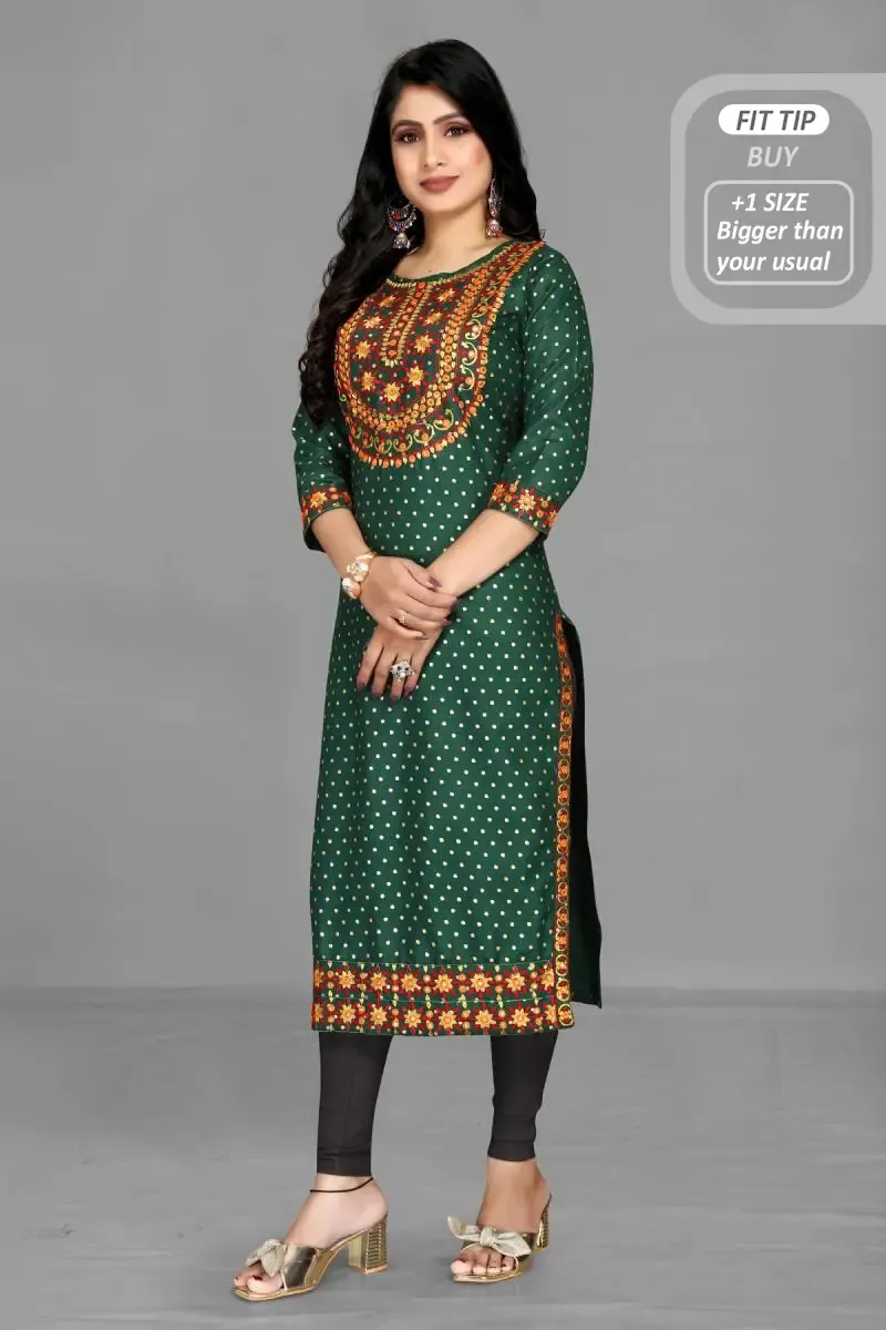 Cotton Blend Printed Kurti for Women