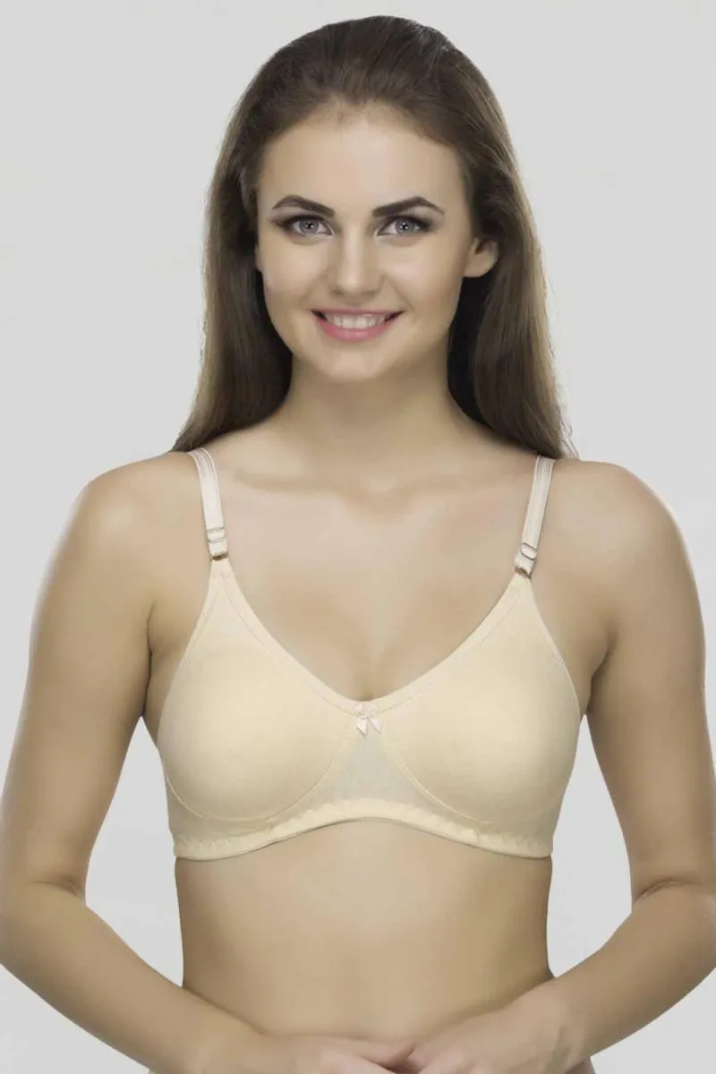 Cotton Blend Non Padded T-Shirt Bra for Women