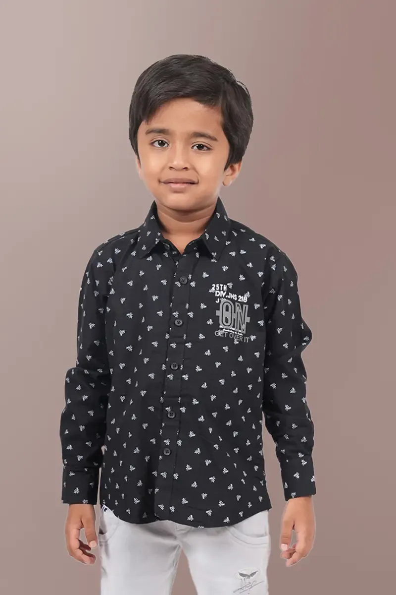 Cotton Floral Printed Shirt for Boy