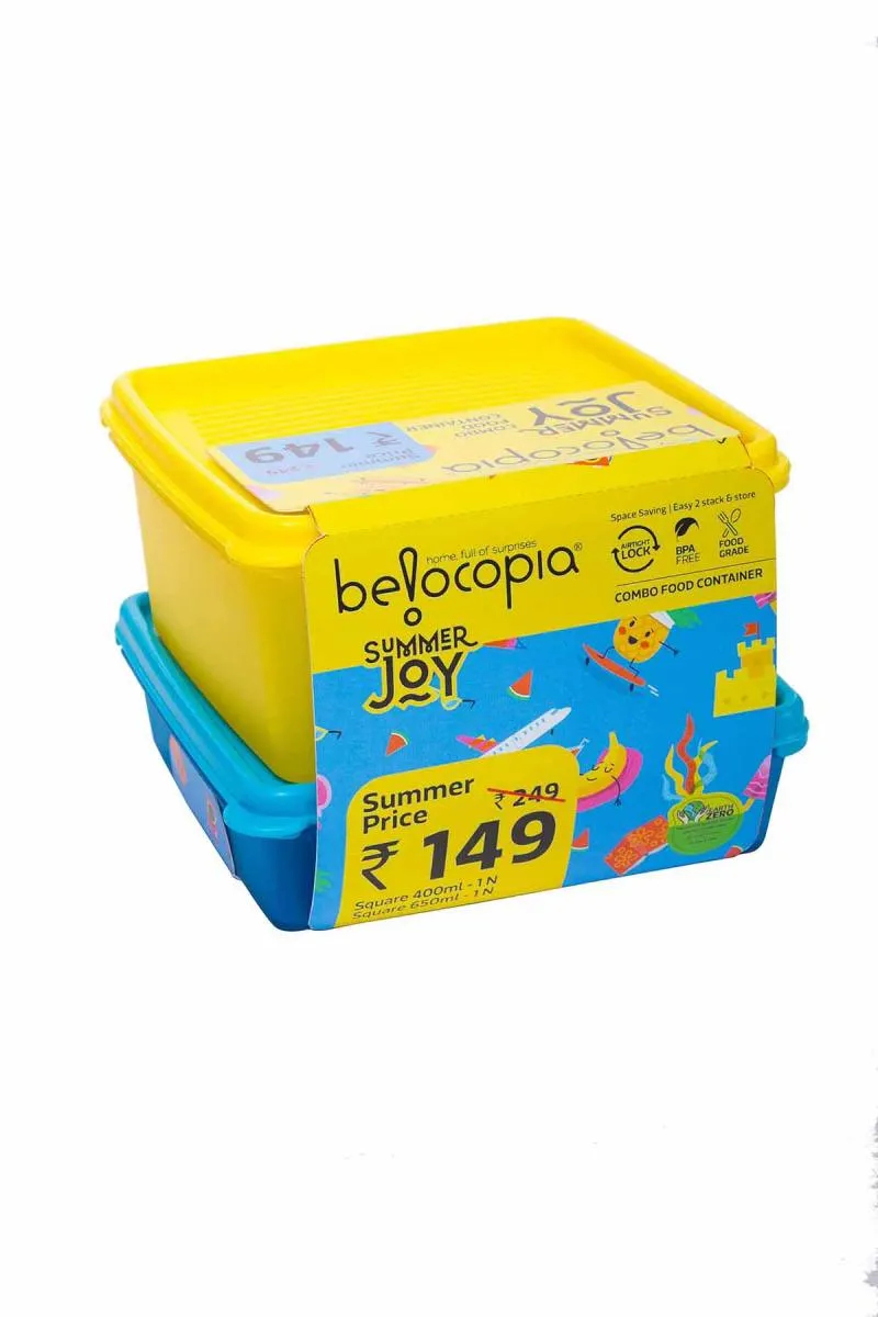 Belocopia Plastic Summer Joy Container Set - 400ml & 650ml