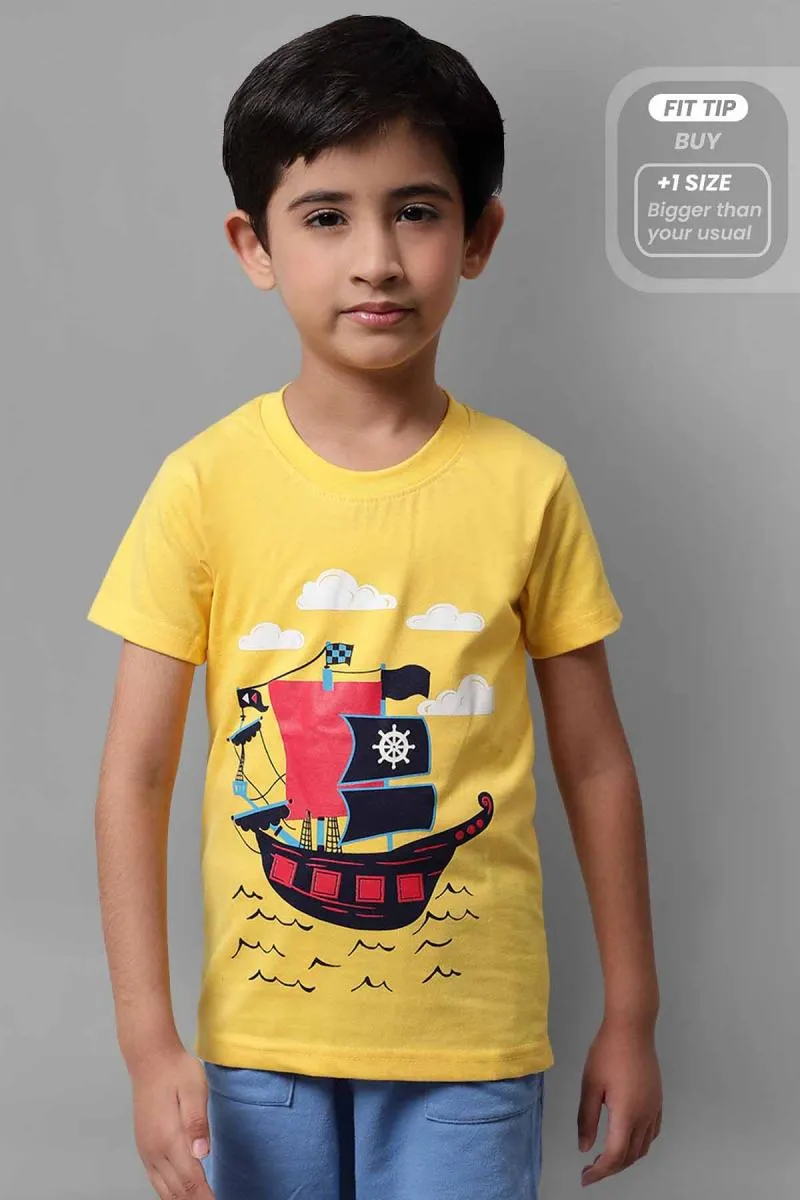 Boy's Graphic Print T-shirt 
