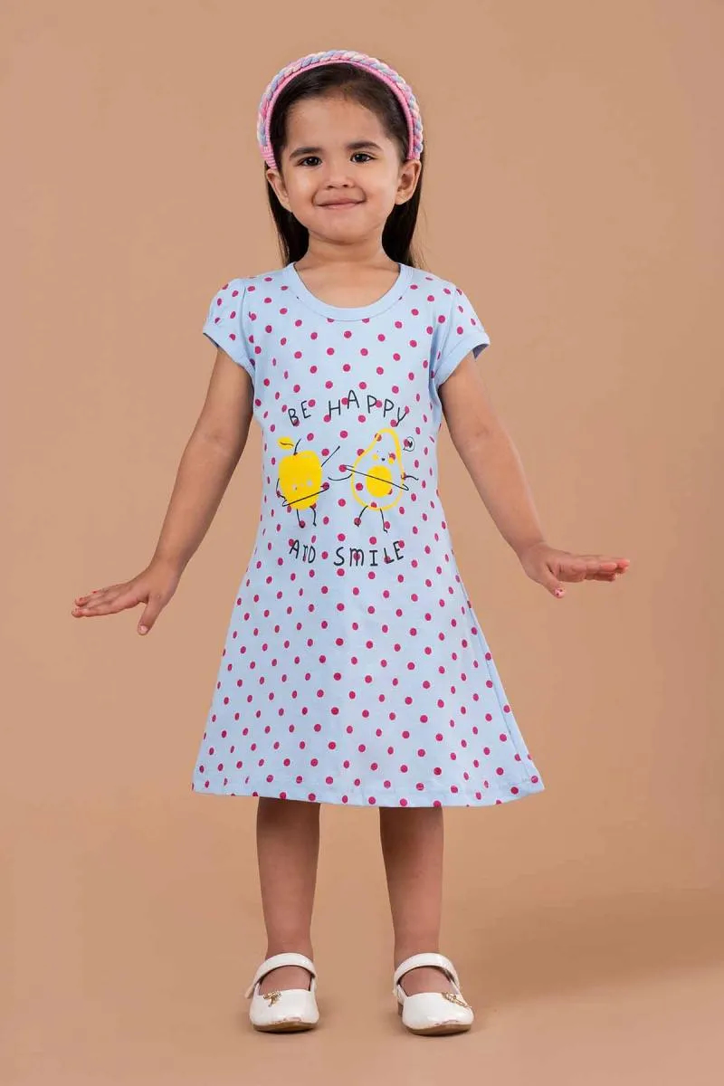 Girl's Pure Cotton Printed Dress (3 - 10 Yrs)