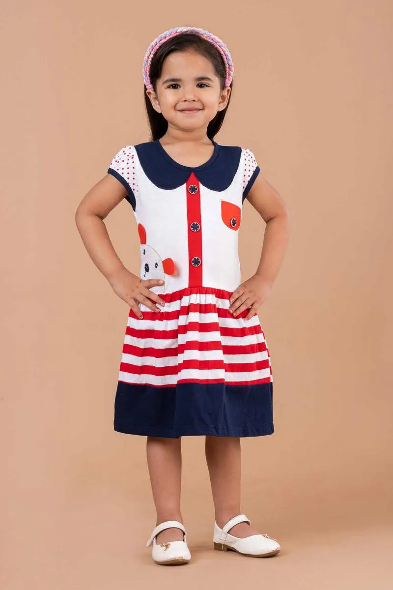 Girl's Pure Cotton Printed Dress (3 - 10 Yrs)
