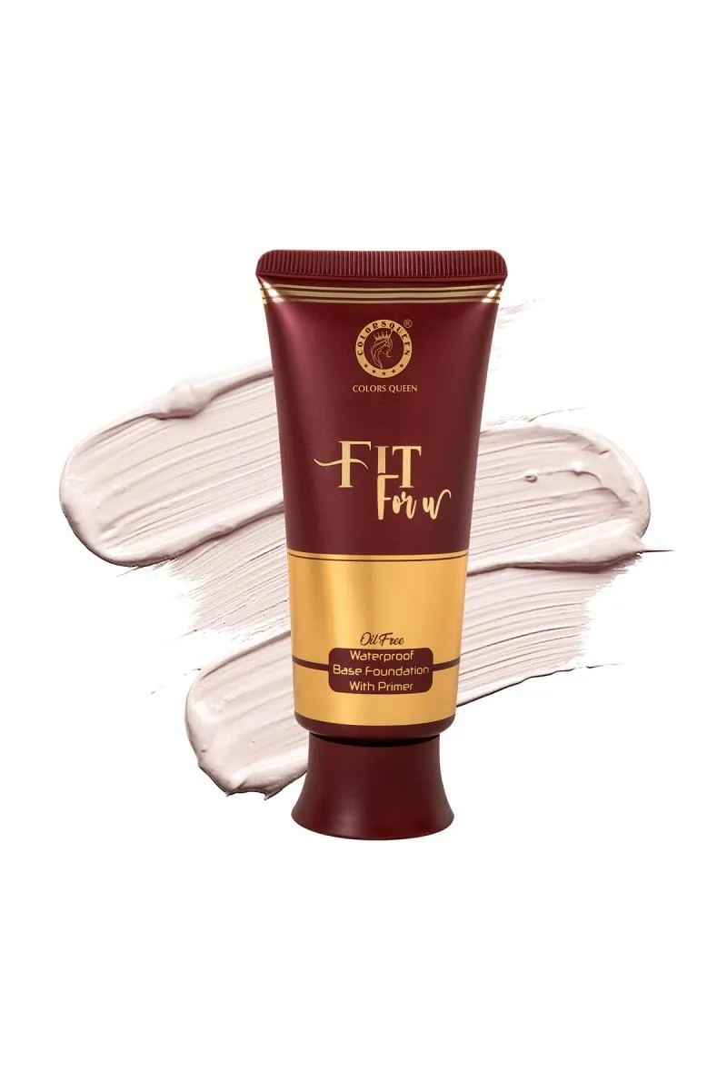 Colours Queen Fit For U Oil Free Base Foundation Comes With Primer - 50 ml (Ivory) 
