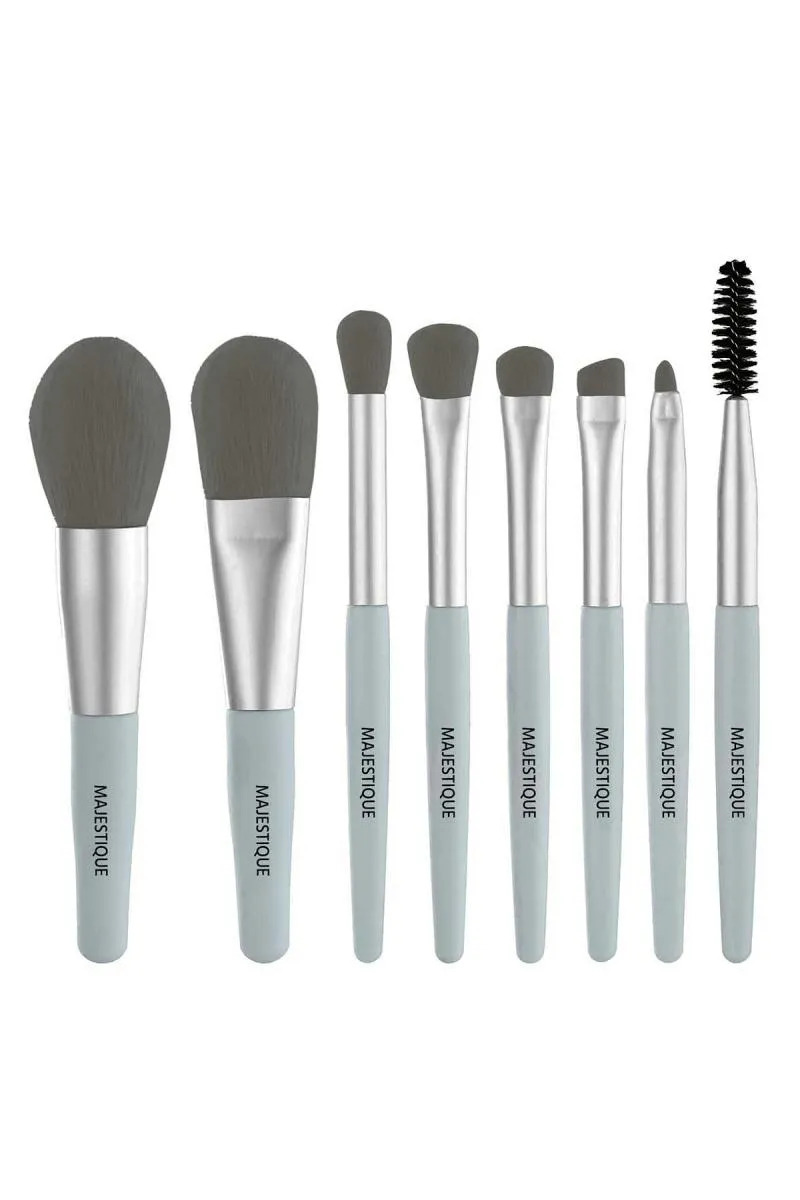 Majestique Mini Makeup Cosmetic Brush Set (Multicolor) - 8 Pcs 