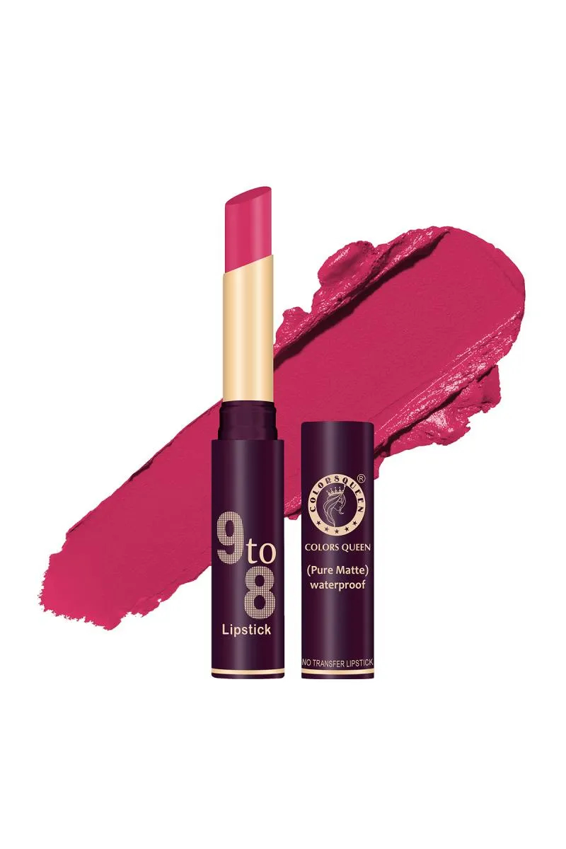 COLORS QUEEN 9 to 8 Matte Finish Lipstick - 4 gm (Pink)