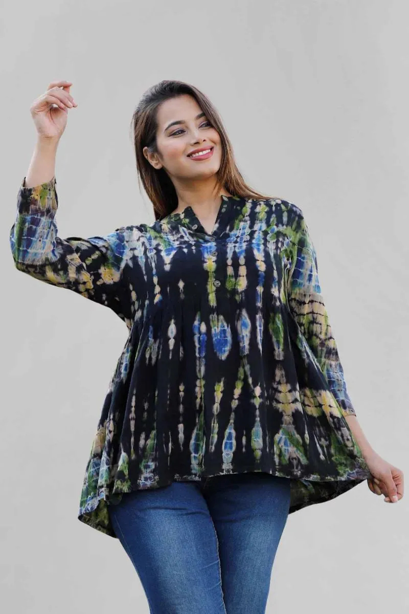Rayon Tie & Dye Top for Women