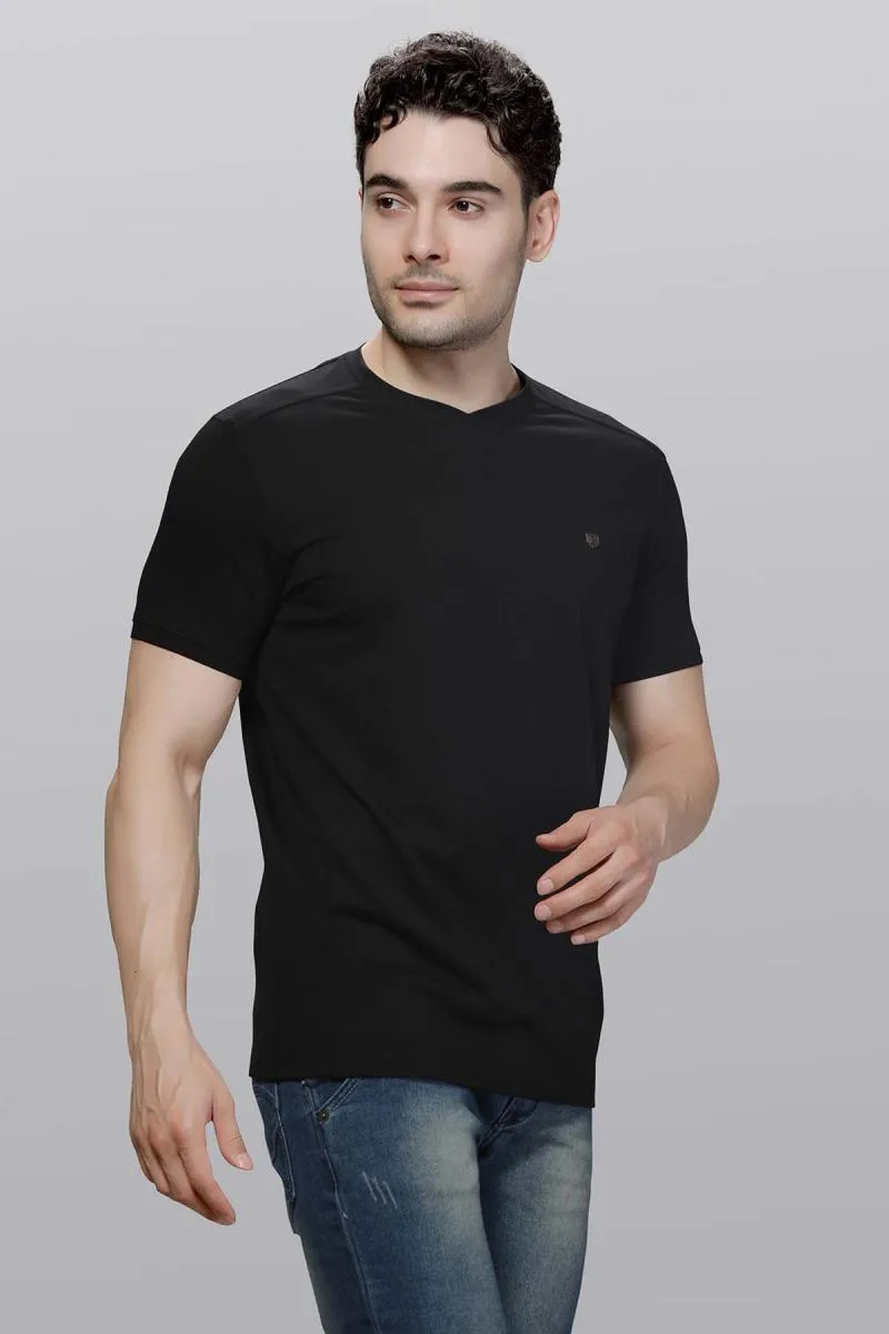 Cotton Blend V-Neck T-shirt for Men