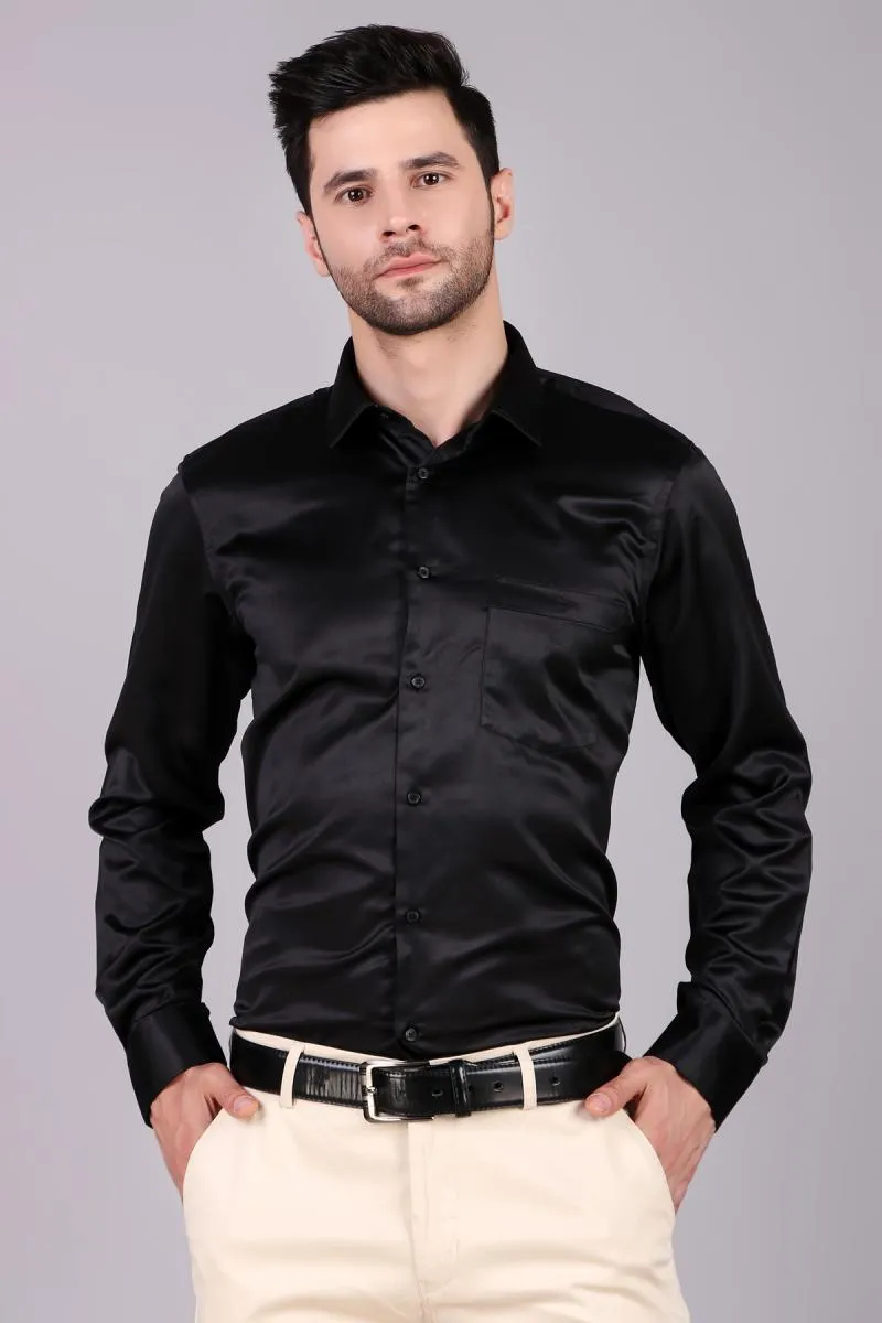 Men's Satin Slim Fit Formal Shirt