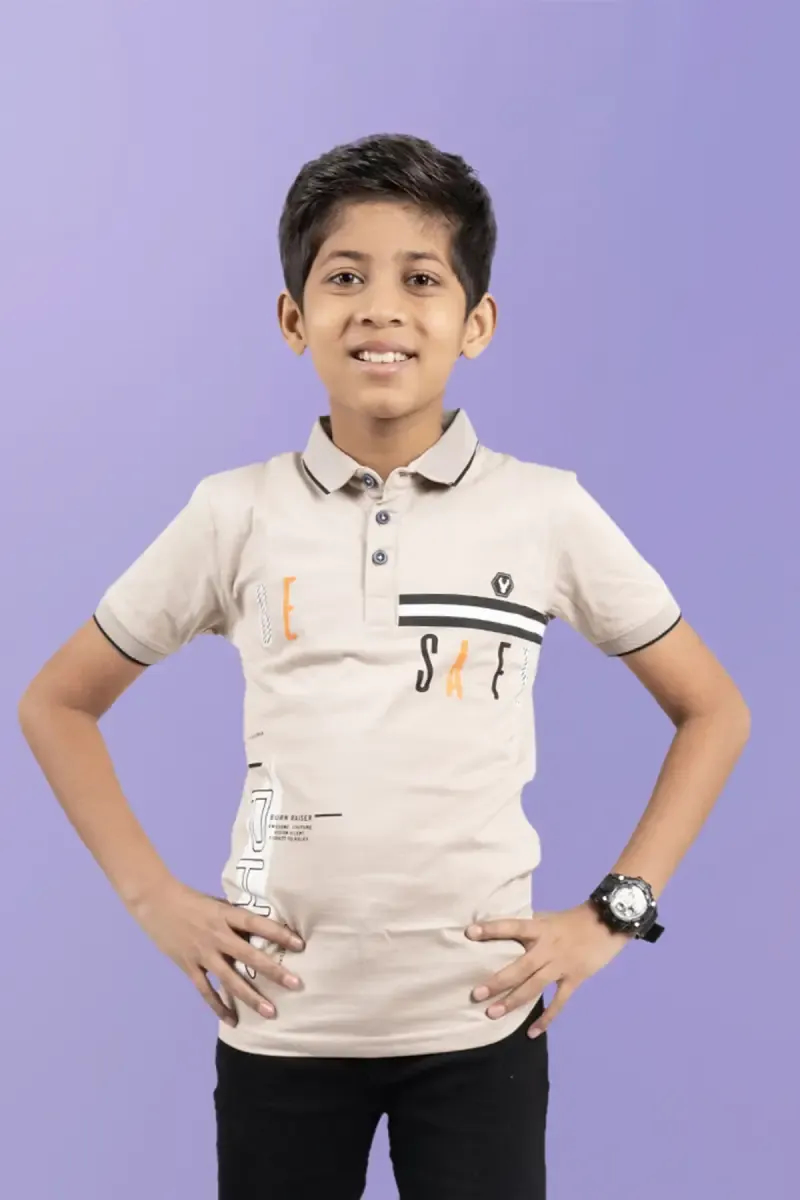 Printed Polo T-shirt for Boy