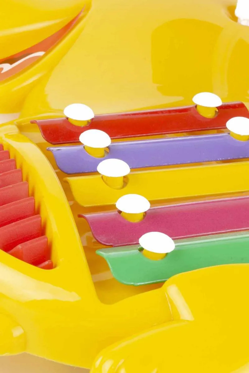 Toyfun Dino Xylophone 4 in 1 Pull Along Toy For Kids (Multicolor)