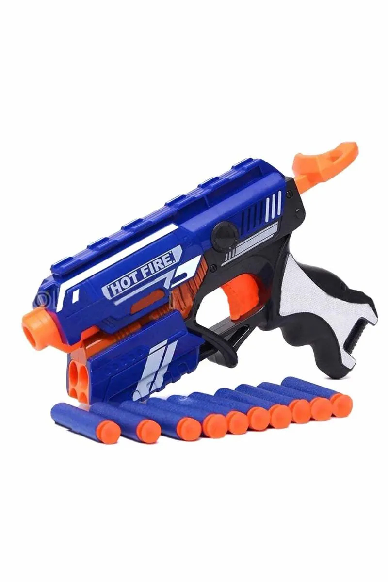 NHR Blaster Gun Toy (5 Foam Bullets and 5 Suction Dart Bullets)