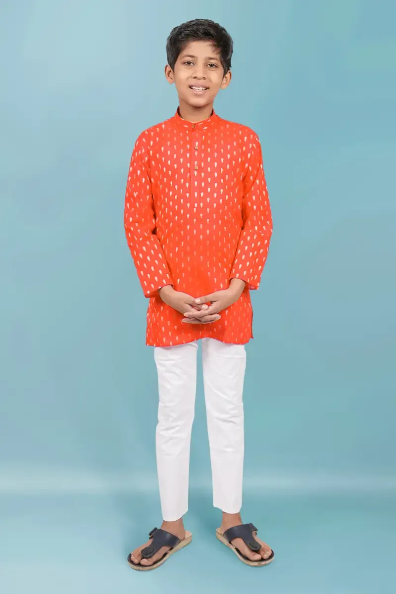 Boy's Kurta with Pyjama Set (2-Pcs Set)