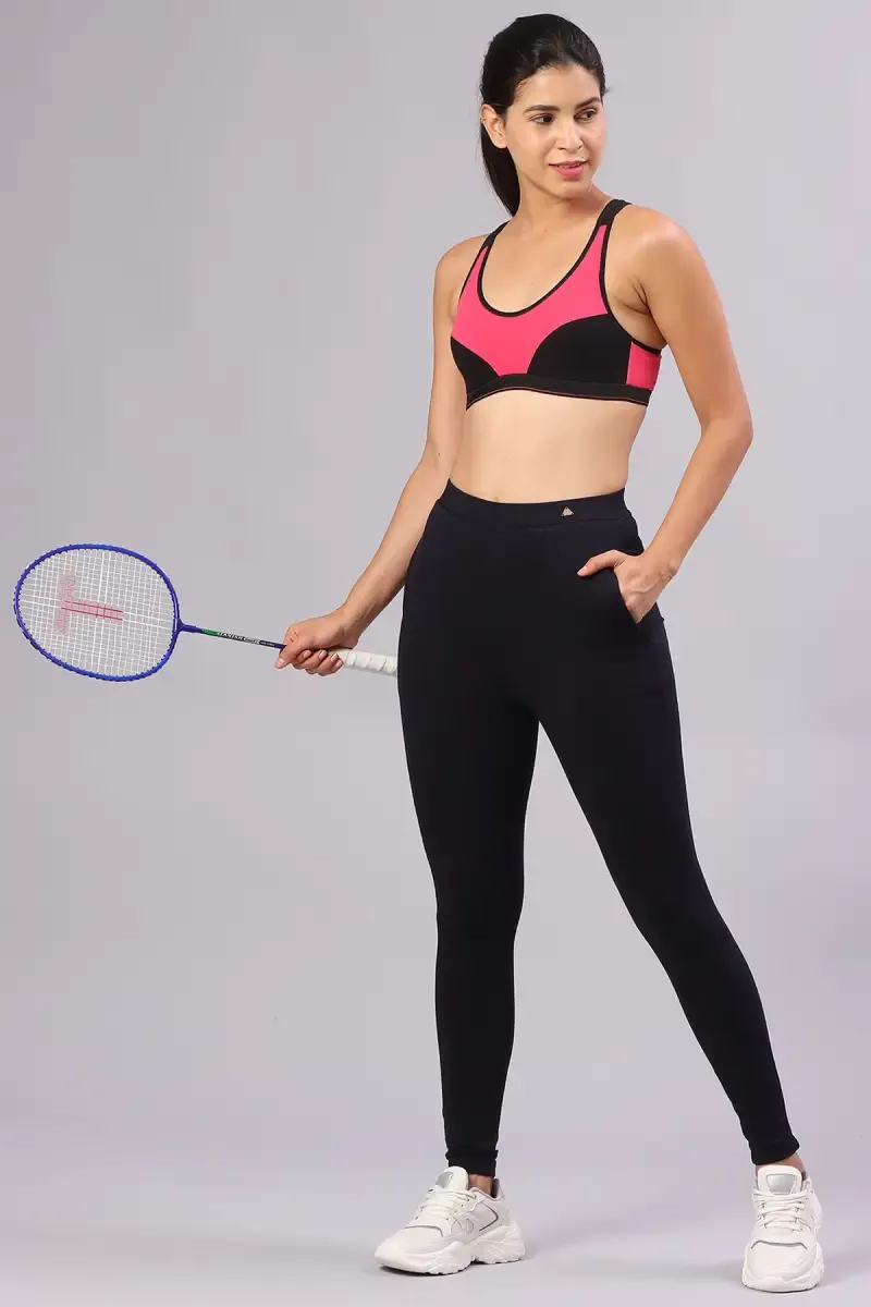 Lycra Slub Solid Stretchable Yoga Pants for Women