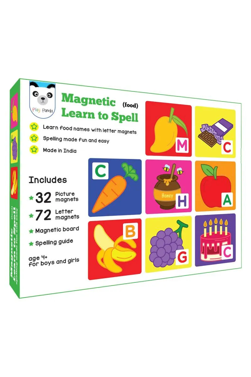 Magnetic Learn to Spell Food Puzzles with 32 Picture and 72 Letter