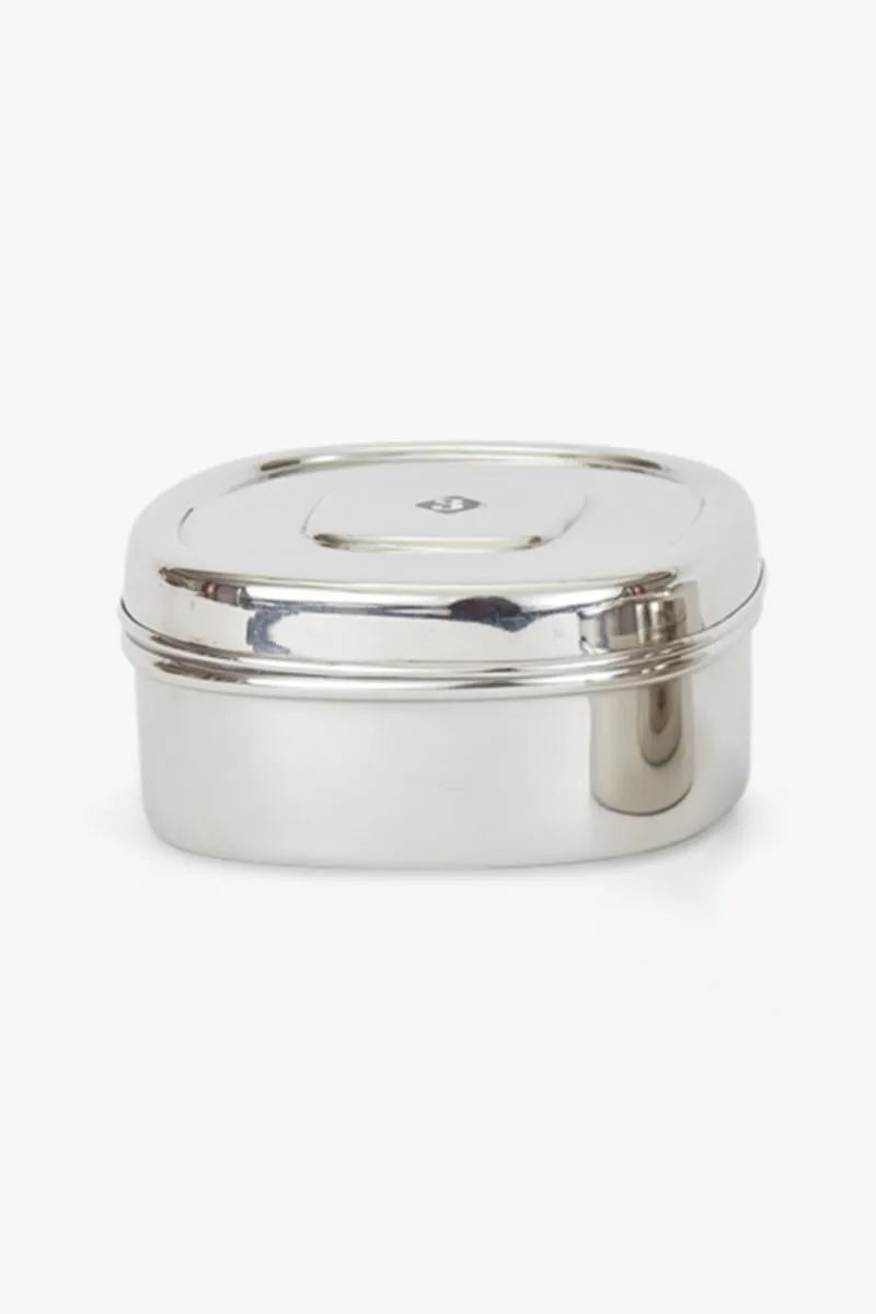 Zion Stainless Steel Plain Square Lunch Box - 800 ML
