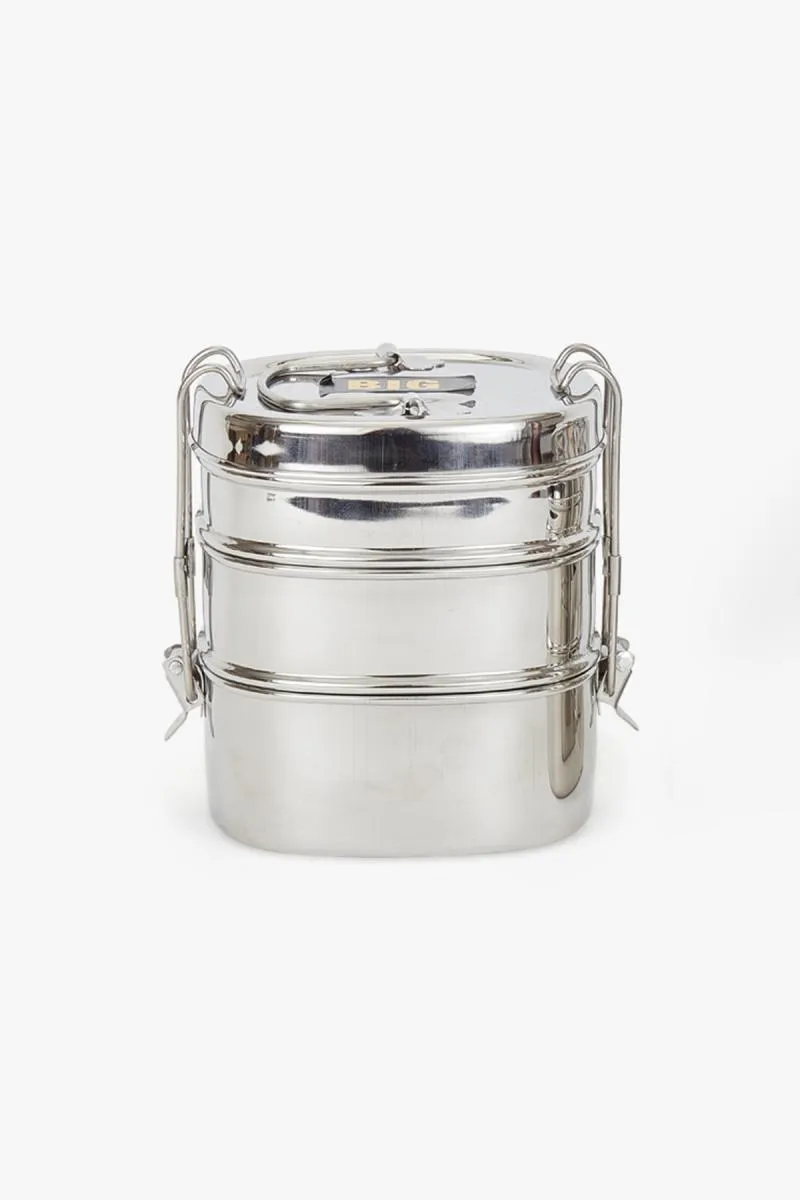 Zion Stainless Steel Square 3 Tier Tiffin Box - 1800 ml