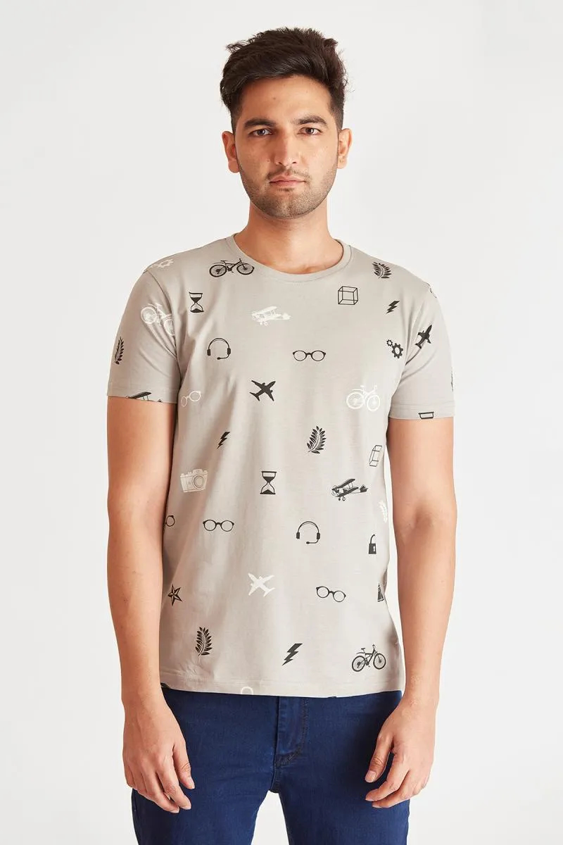 Printed Cotton T-shirt for Men