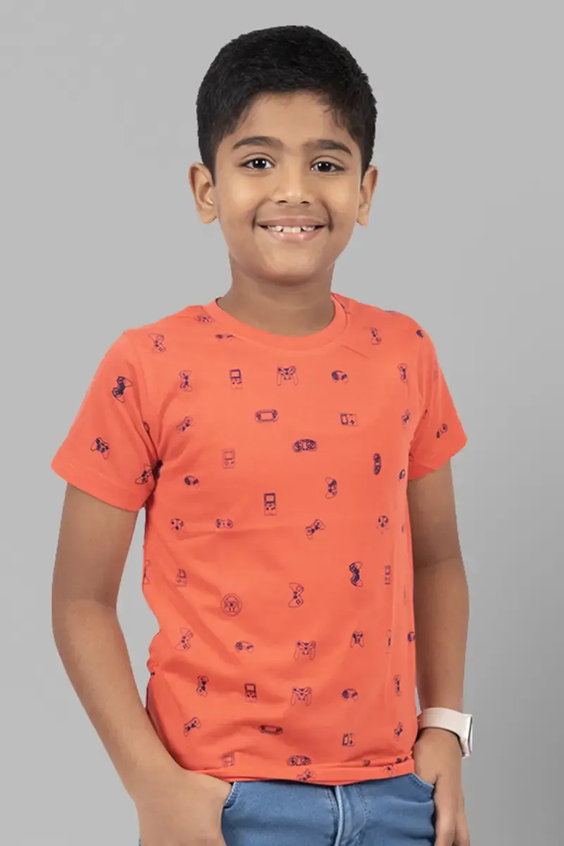 Boy's Printed Cotton T-shirt 