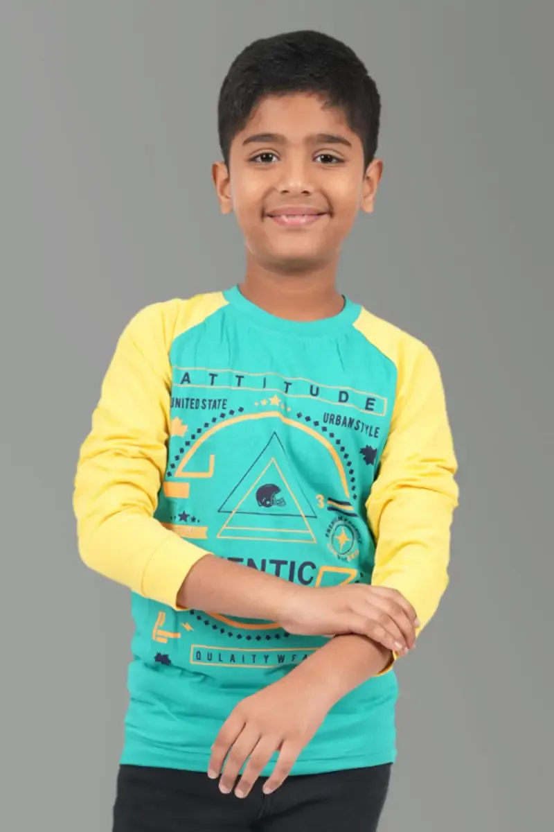  Boy's Typographic Print T-shirt 