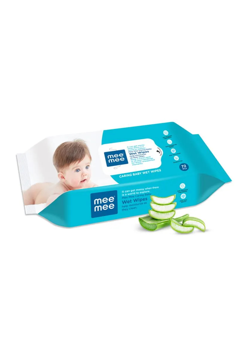  Mee Mee Gentle Baby Wet Wipes With Aloe vera Extracts (White)