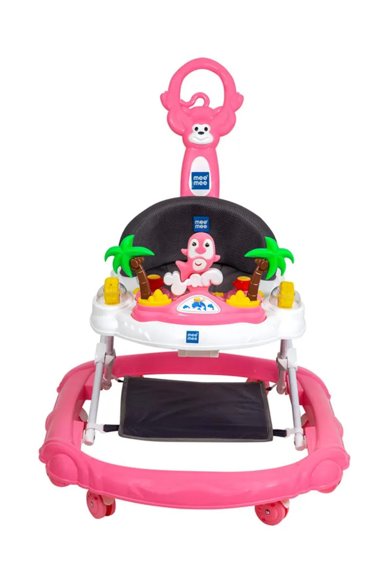 Mee mee simple step baby walker with musical activity tray, foot mat & parental control handle