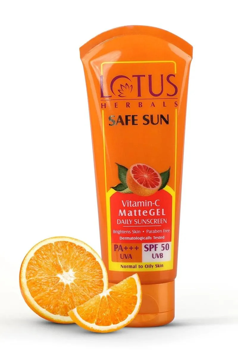Lotus Herbals Safe Sun Vitamin-C MatteGEL Daily Sunscreen WIth SPF 50 PA+++ - 100gm  