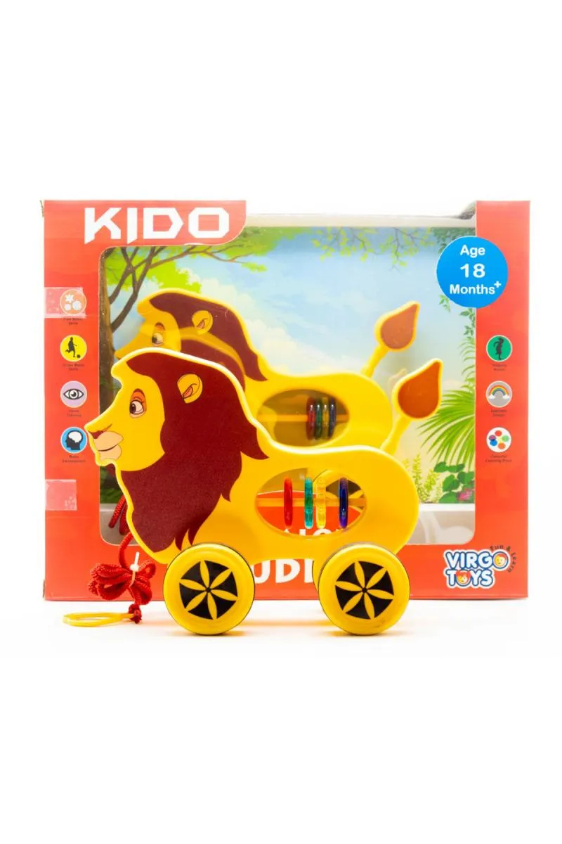 Virgo Toys Lion Pull Along Buddy Toy (Yellow) 