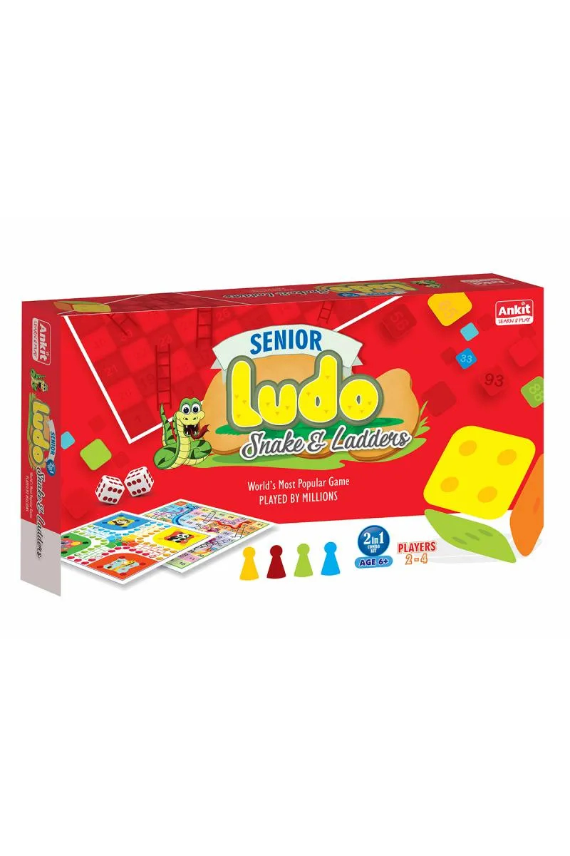 2 in 1 Combo Ludo with Snakes & Ladders Kit 