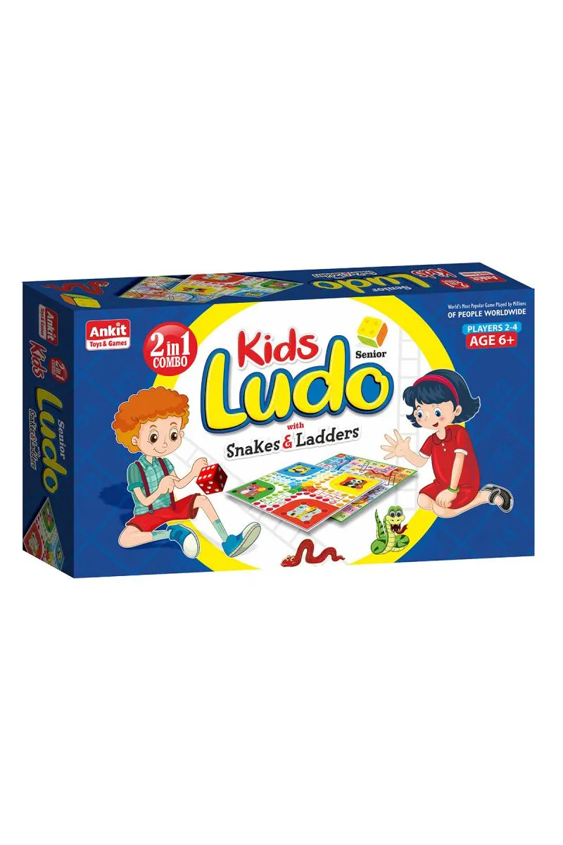2 in 1 Ludo with Snakes & Ladders Board Games for Kids 