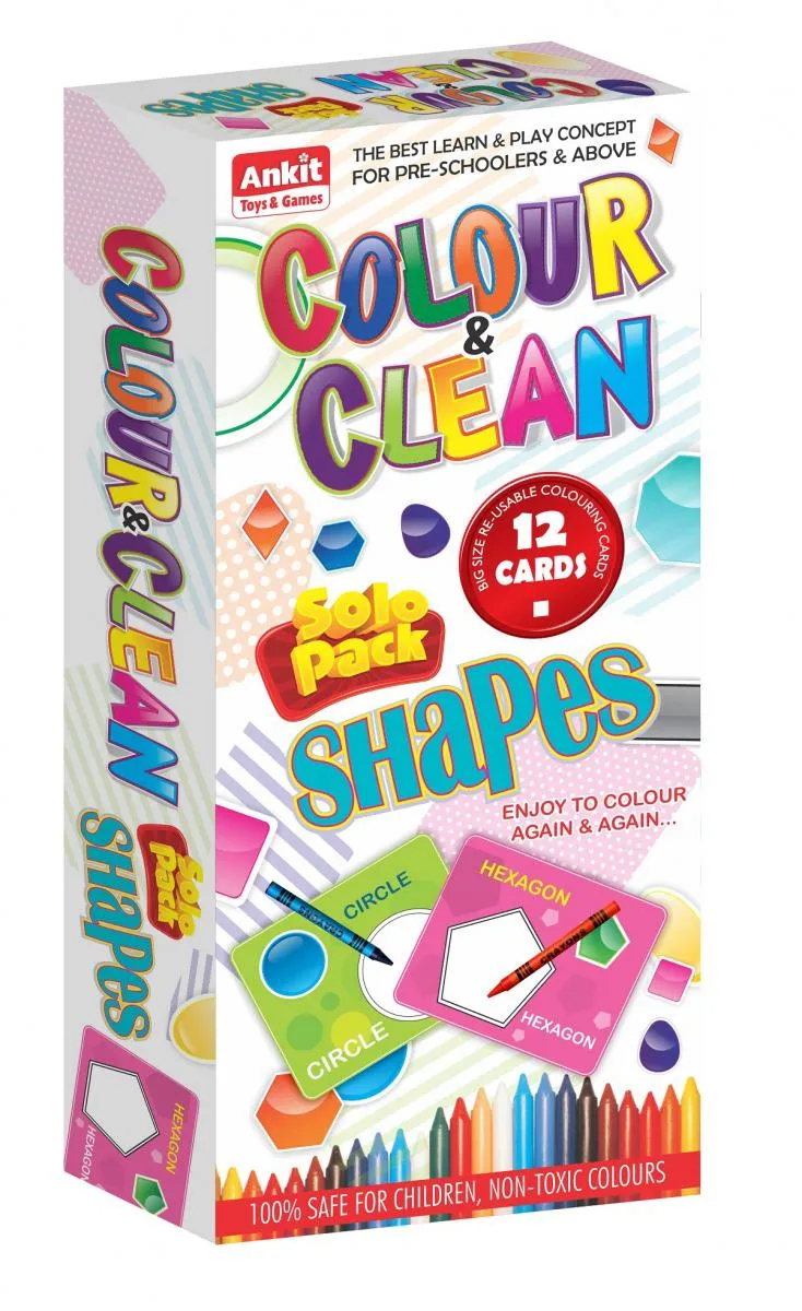 Color & Clean Shapes Cardboard Game