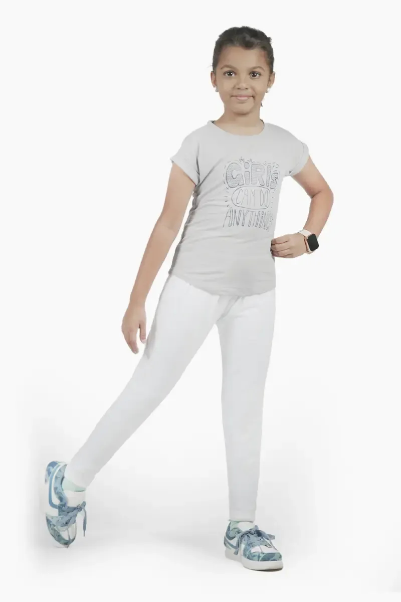 Girl's Cotton Lycra Blend Solid Leggings (2 - 16 Yrs)