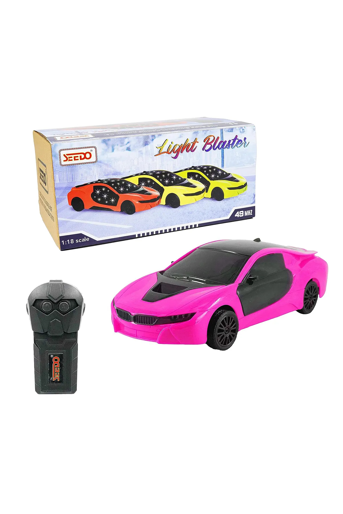 2 Channel Light Blaster Remote Control Racing Car 