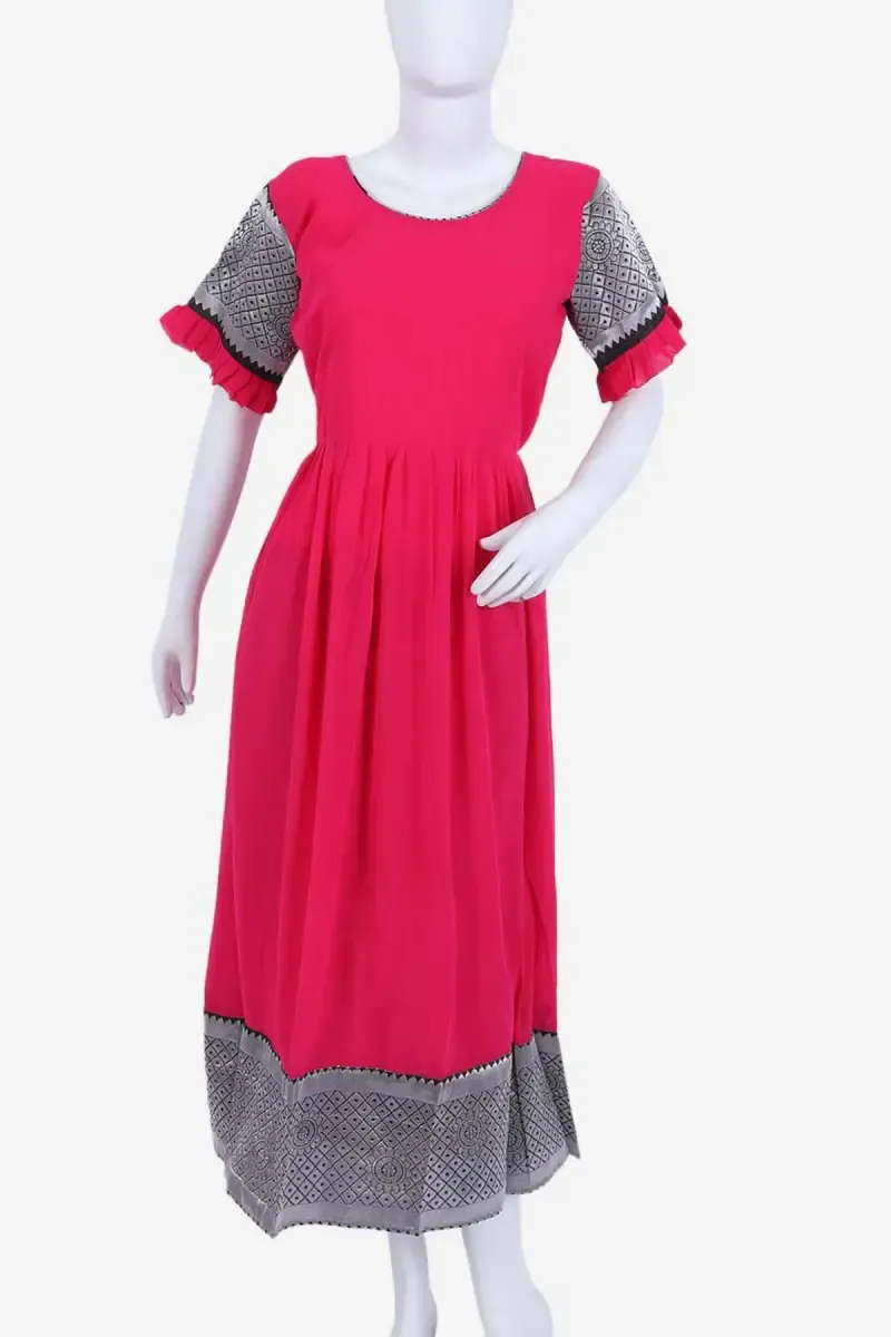 Georgette Printed Ethnic Gown for Women