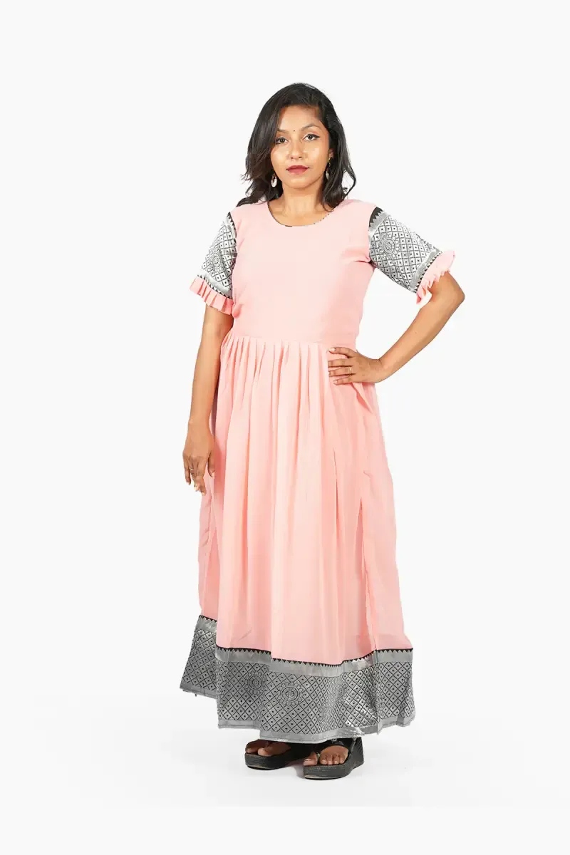 Georgette Printed Ethnic Gown for Women