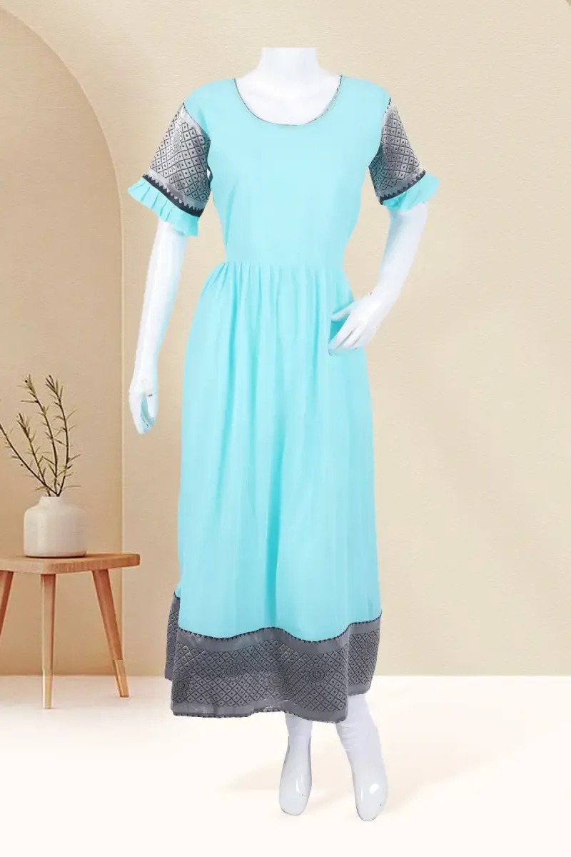 Georgette Printed Ethnic Gown for Women